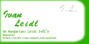 ivan leidl business card